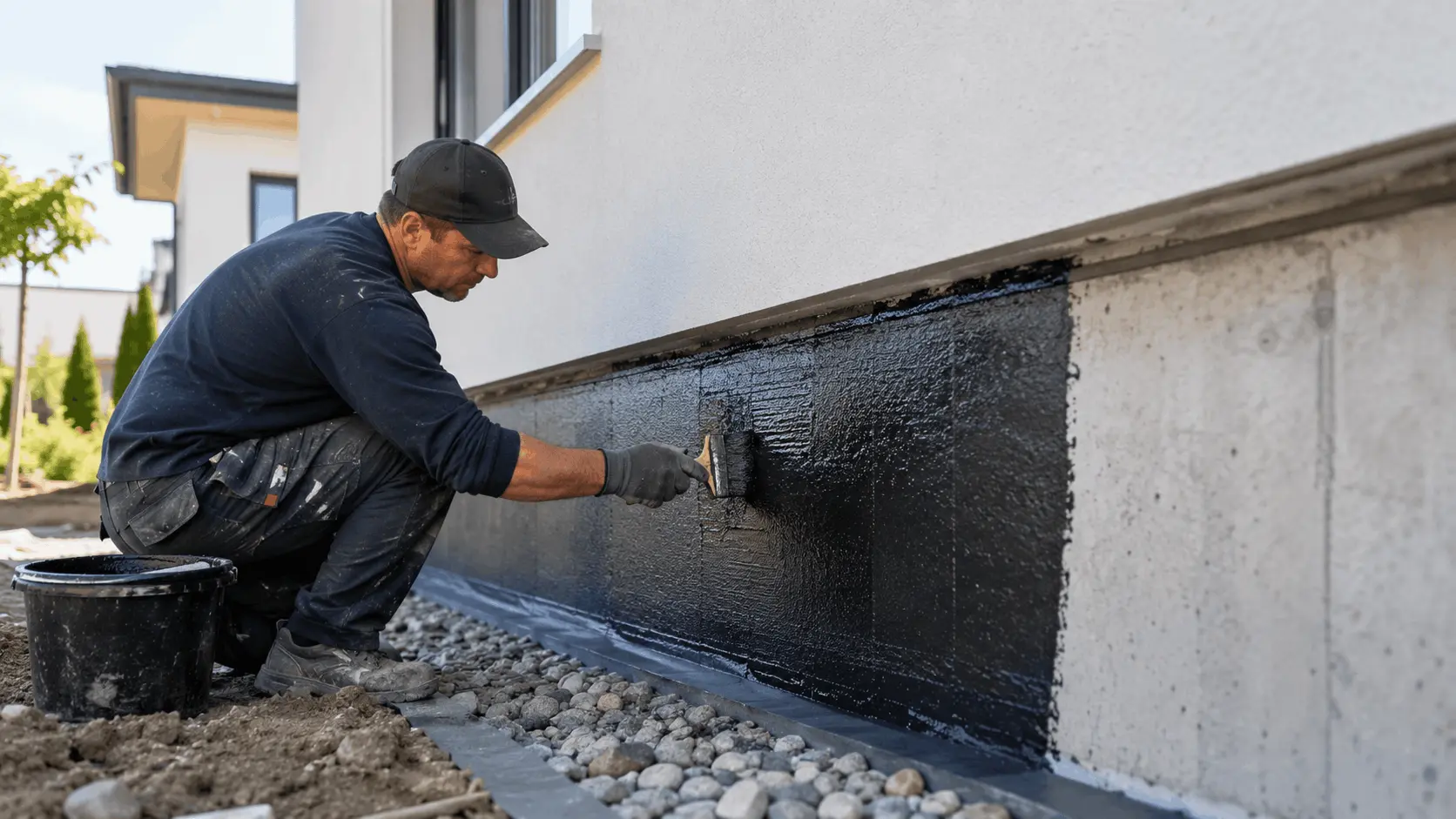 Specialist aplicând soluție pentru eliminarea mucegaiului