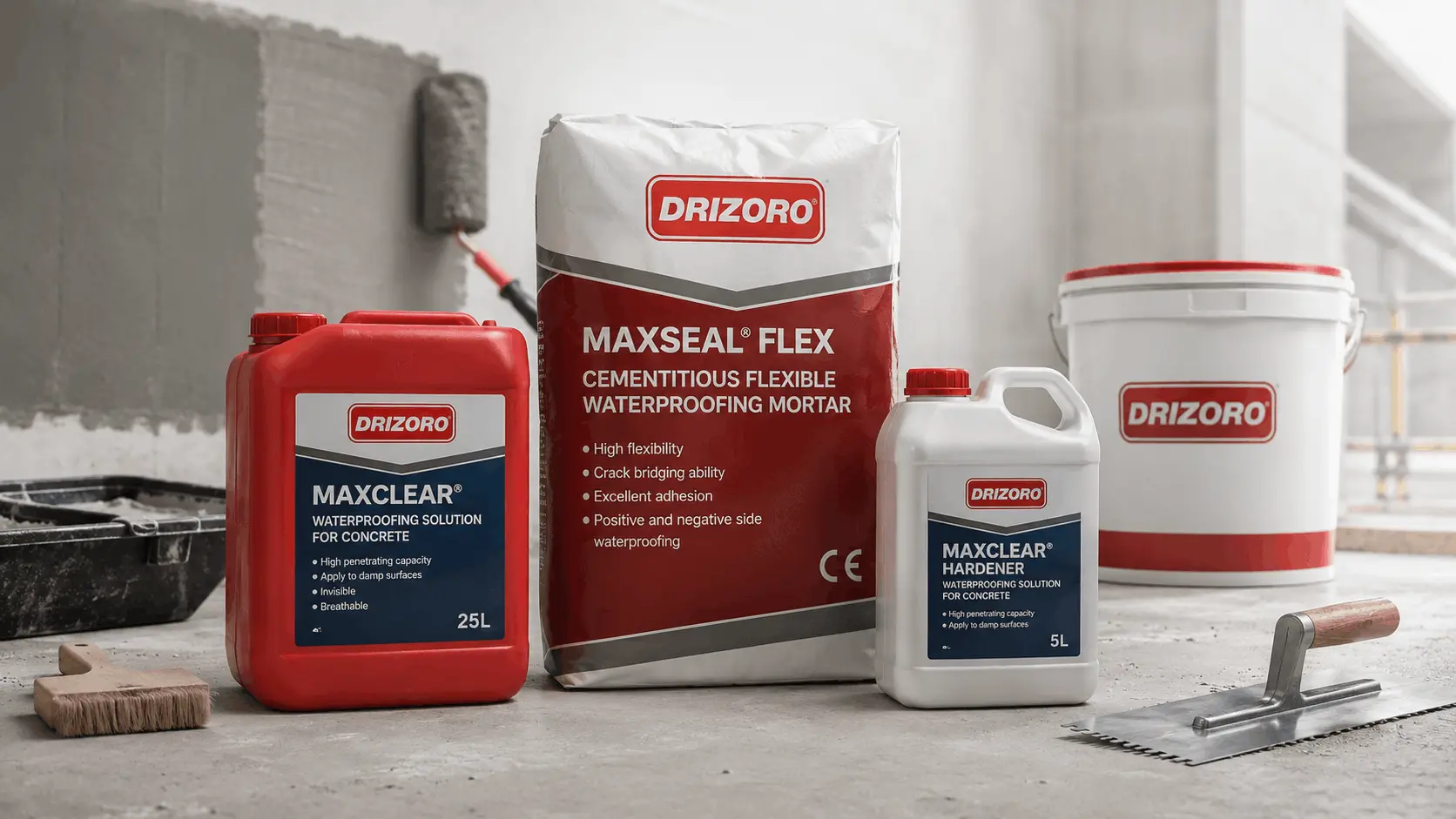 Produse Drizoro Maxseal Flex pentru hidroizolare profesională